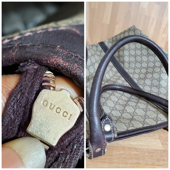 GUCCI GG Supreme Monogram Large Joy Tote Bag Brown - Picture 9 of 11